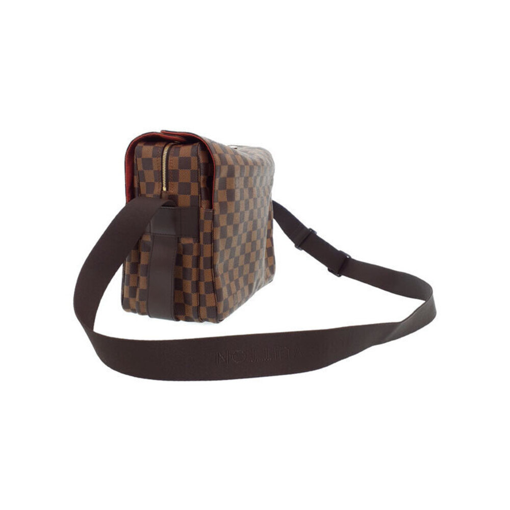 Louis Vuitton Ebene Brown Shoulder Bag Damier Naviglio